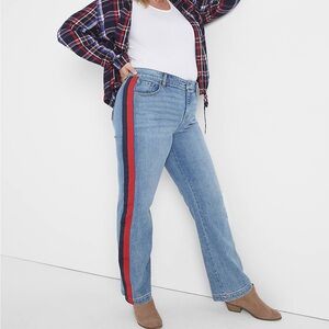 Lane Bryant Signature Fit Relaxed Straight Jean - With Side Stripe